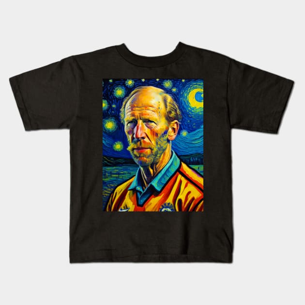 SIR BOBBY in starry night Kids T-Shirt by FUN GOGH